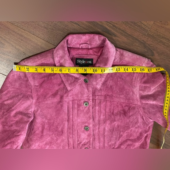 Vintage leather style & co coat pink - Picture 9 of 13